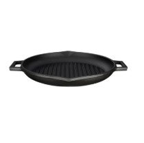 Tigaie grill, fonta, cu capac, 30cm - LAVA