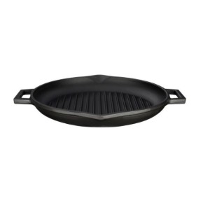 Tigaie grill, fonta, cu capac, 30cm - LAVA