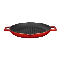 Tigaie grill, fonta, 26cm, Rosu - LAVA