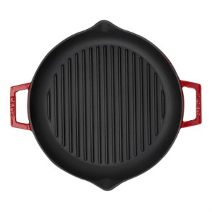 Tigaie grill, fonta, 26cm, Rosu - LAVA