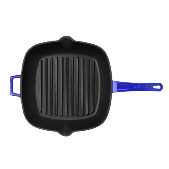 Tigaie grill patrata, 26x26 cm, Albastru - LAVA