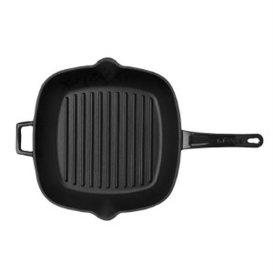 Tigaie grill, fonta, 26x26 cm, Negru - LAVA