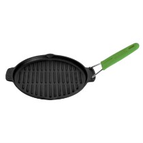 Tigaie grill, fonta, rotunda, 23cm, maner Verde - LAVA