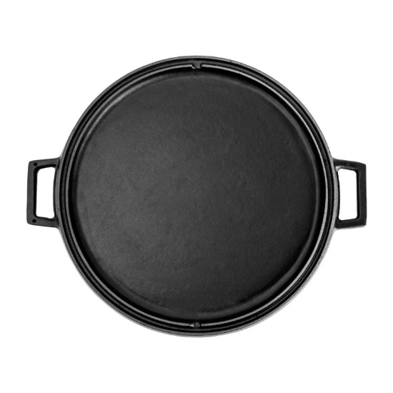 Grill rotund fonta, reversibil, 34 cm - LAVA