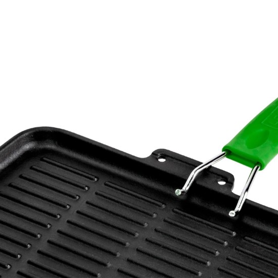 Tigaie grill, fonta, 30 x 21 cm, maner Verde - LAVA