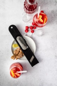 Ustensila 3-in-1 pentru ghimbir, inox, Negru - Microplane
