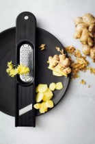 Ustensila 3-in-1 pentru ghimbir, inox, Negru - Microplane