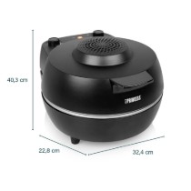 Aparat electric pizza, cu piatra, 1200W, Negru, "Pro" - Princess