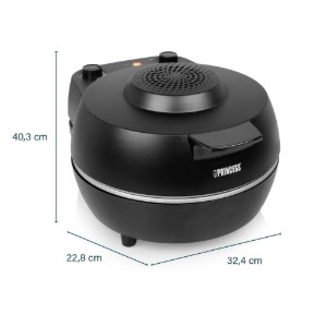 Aparat electric pizza, cu piatra, 1200W, Negru, "Pro" - Princess