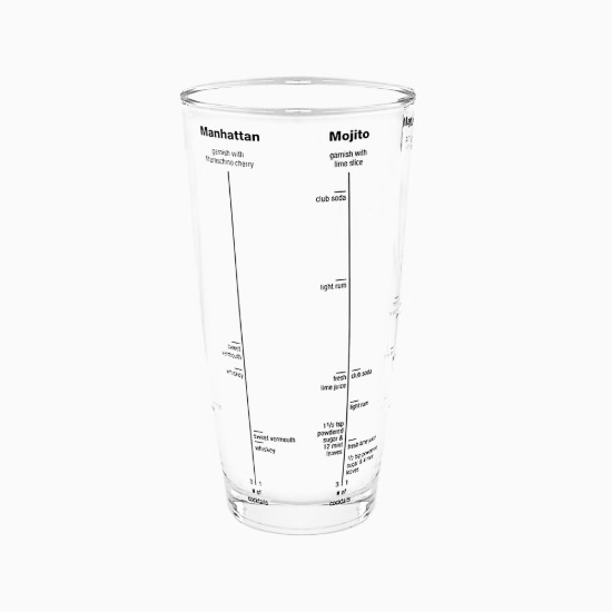 Shaker cocktail, cu retete, sticla, 700 ml - Zokura