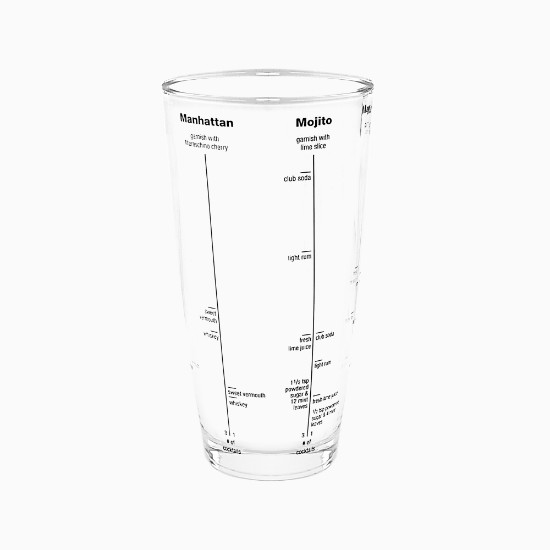 Shaker cu retete, sticla, 700 ml - Zokura