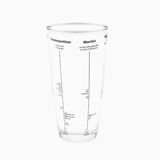 Shaker cocktail, cu retete, sticla, 700 ml - Zokura