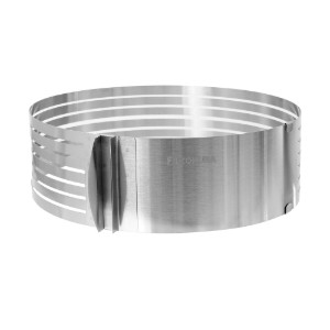 Inel feliator reglabil pentru blat tort, inox, 24/30x8,5cm - Zokura