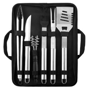 Set 8 piese pentru gratar, inox - Zokura