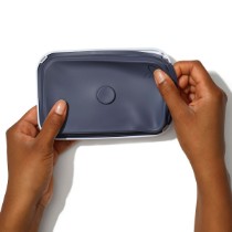 Set caserole 3 piese POP, din plastic, Storm Blue - OXO