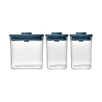 Set caserole 3 piese, din plastic, "POP", Storm Blue - OXO