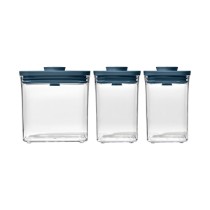 Set caserole 3 piese POP, din plastic, Storm Blue - OXO