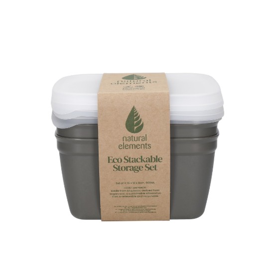 Set 3 caserole, bioplastic, 900ml - Natural elements