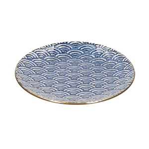 Farfurie, portelan, 22cm, Seigaiha Wave, "Satori" - Mikasa