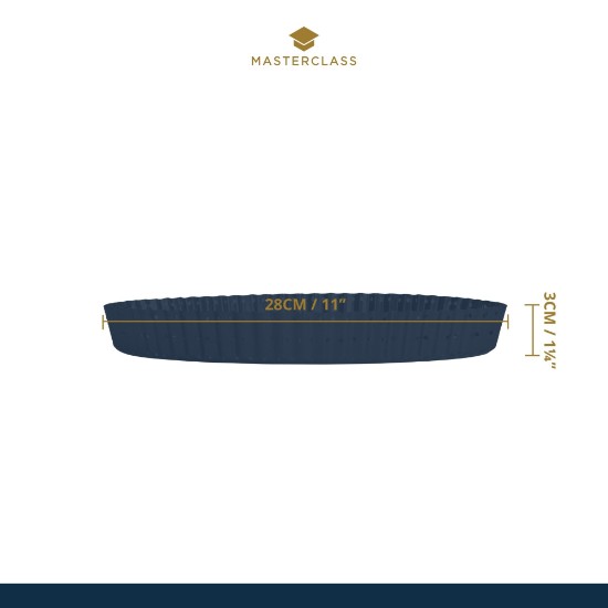 Forma perforata pentru tarta, otel, 28cm, "Master Class" - Kitchen Craft