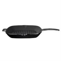 Tigaie grill patrata, fonta, 28 x 28 cm, Negru - LAVA