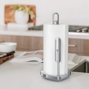 Suport rola prosoape de bucatarie, 36,3 cm, inox periat - simplehuman