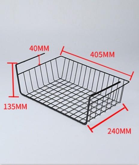 Cos suspendat sub raft, otel carbon, 40,5x25,5x13,5cm - Zokura