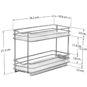 Suport culisant pentru condimente, 26x10,8x21,6cm - Zokura