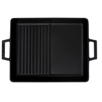 Tava grill, cu suprafata neteda, fonta, 32 x 26 cm - LAVA