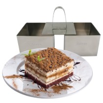 Set 2 forme decorare patrate si presa, inox, 7x7x5cm - Zokura