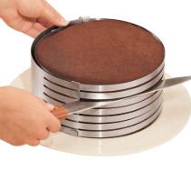Inel feliator reglabil pentru blat tort, inox, 24/30x8,5cm - Zokura