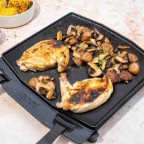 Plita/Grill fonta doua fete, cu suport, 34,6 x 31,8 cm - Ooni