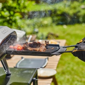 Plita/Grill fonta doua fete, cu suport, 34,6 x 31,8 cm - Ooni