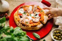 Tava pizza, ceramica, 36,5cm, Burgundy - Emile Henry