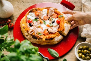 Tava pizza, ceramica, 36,5cm, Burgundy - Emile Henry