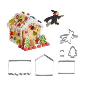 Set 6 forme cutter, inox, "Gingerbread house" - Westmark