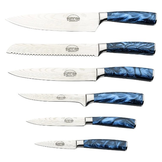 Set cutite 7 piese Rockingham Forge Sunrise, Sapphire - Grunwerg