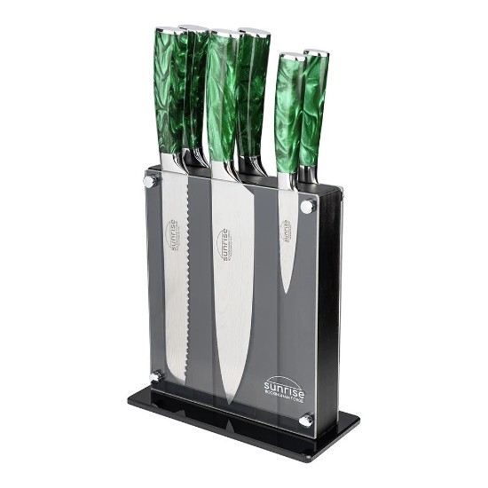 Set cutite 7 piese Rockingham Forge Sunrise, Emerald Green - Grunwerg