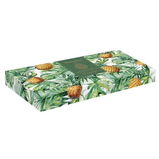Platou portelan, forma ananas, 36 x 21,5 cm, Galben-Verde - Nuova R2S