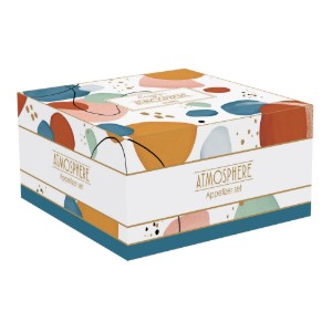Set servire aperitive, 9 piese, portelan, "Shapes" - Nuova R2S