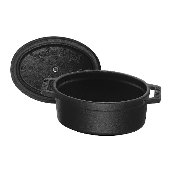 Mini-oala Cocotte, ovala, fonta, 11cm/0,25L, Black - Staub