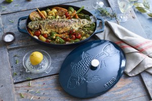 Vas oval pentru cuptor, fonta, 33cm/2,8L, "La Mer" - Staub