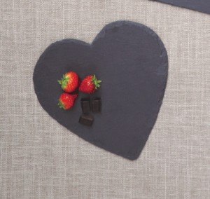 Platou servire aperitive, inima, ardezie, 25 cm, "Artesa" - Kitchen Craft
