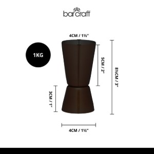 Pahar dublu masura pentru cocktail, inox, 25/50 ml, Cupru, "Bar Craft" - Kitchen Craft
