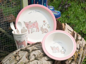 Set servire pentru copii  5 piese "Visit a farm Pig" - Kitchen Craft