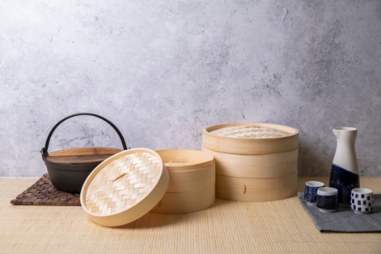Set gatit la aburi, bambus, 25 cm - Kitchen Craft