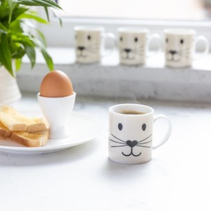 Ceasca espresso, portelan, 80ml, "Cat face" - Kitchen Craft