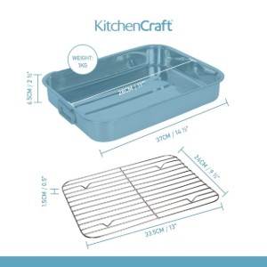 Tava pentru friptura, inox, 38 x 27,5 cm - Kitchen Craft