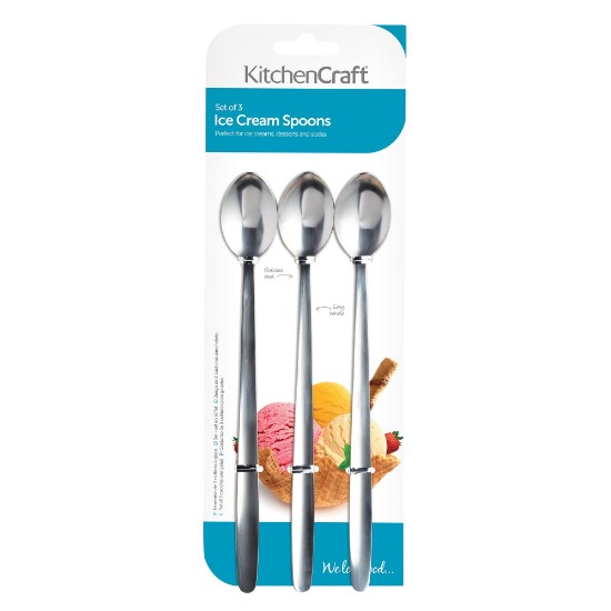 Set 3 lingurite inghetata/suc, inox - Kitchen Craft