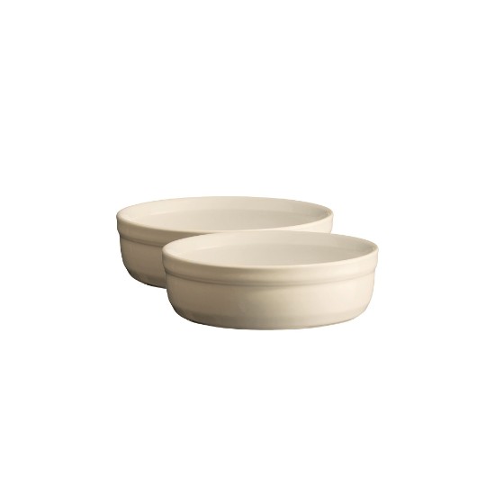 Set 2 farfurii Creme Brulee, ceramica, 12cm, Clay - Emile Henry